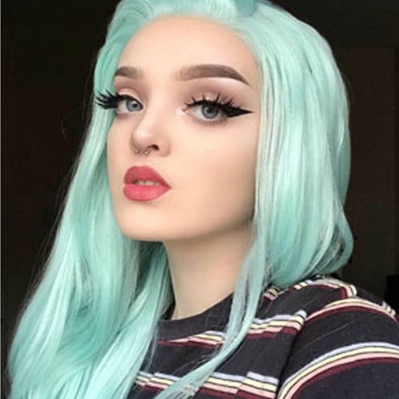 22” Mint Green body wavy Women's Wig NEW